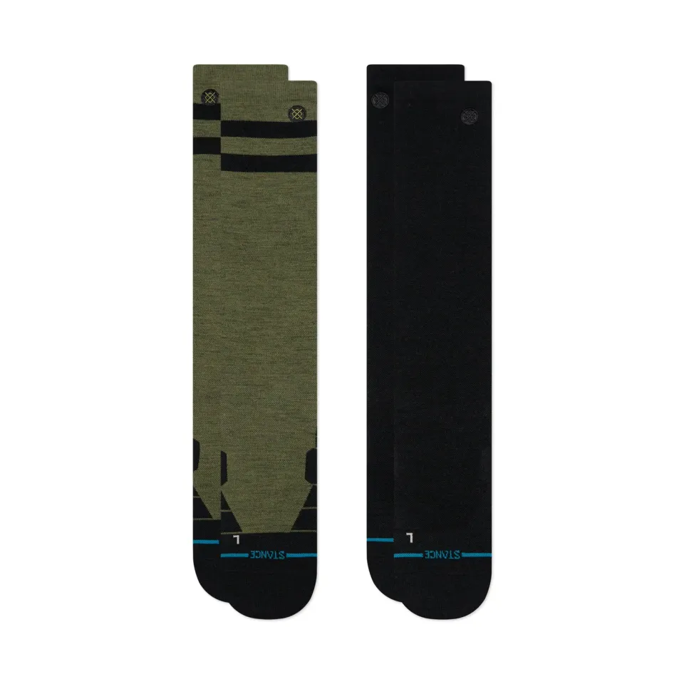 Stance Joven Ultra Light Wool skisok 2-pak oliv tynd