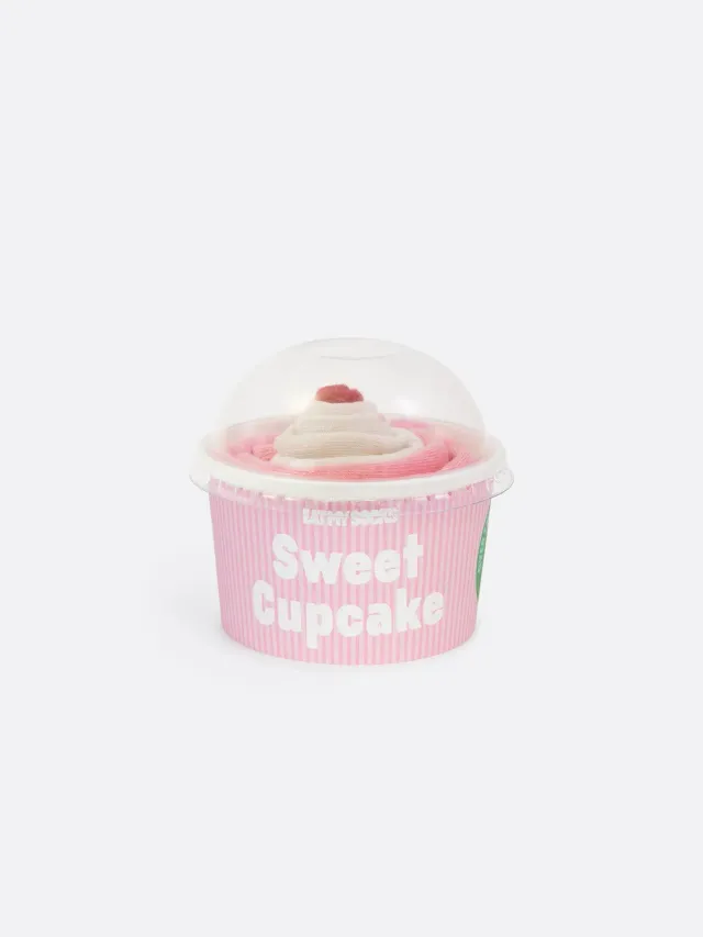 Eat My Socks Strawberry Cupcake strømper 3D cupcake