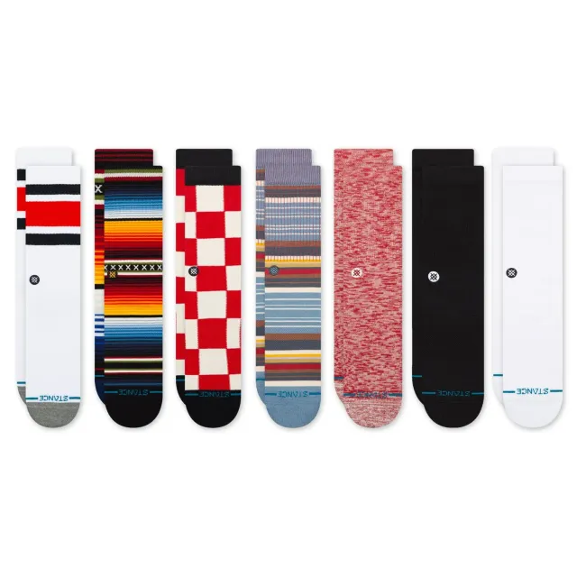 Stance Mixed Crew Brights sokker 7-pak bomuld
