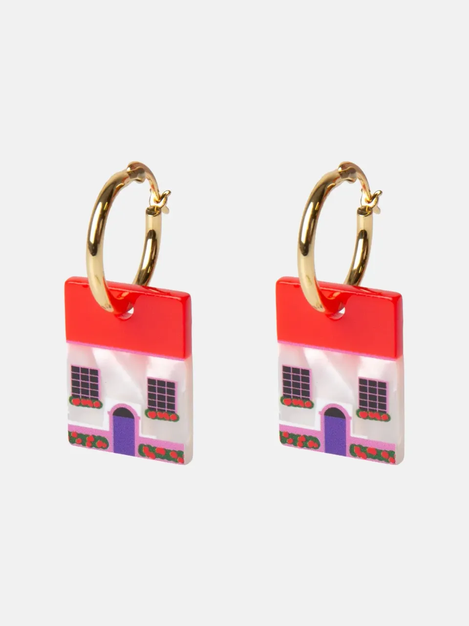 Eat My Socks House Earrings øreringe guld