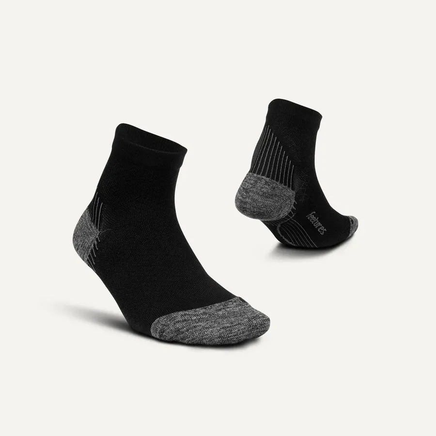 Feetures Plantar Fasciitis Relief Quarter strømper sort ultralet