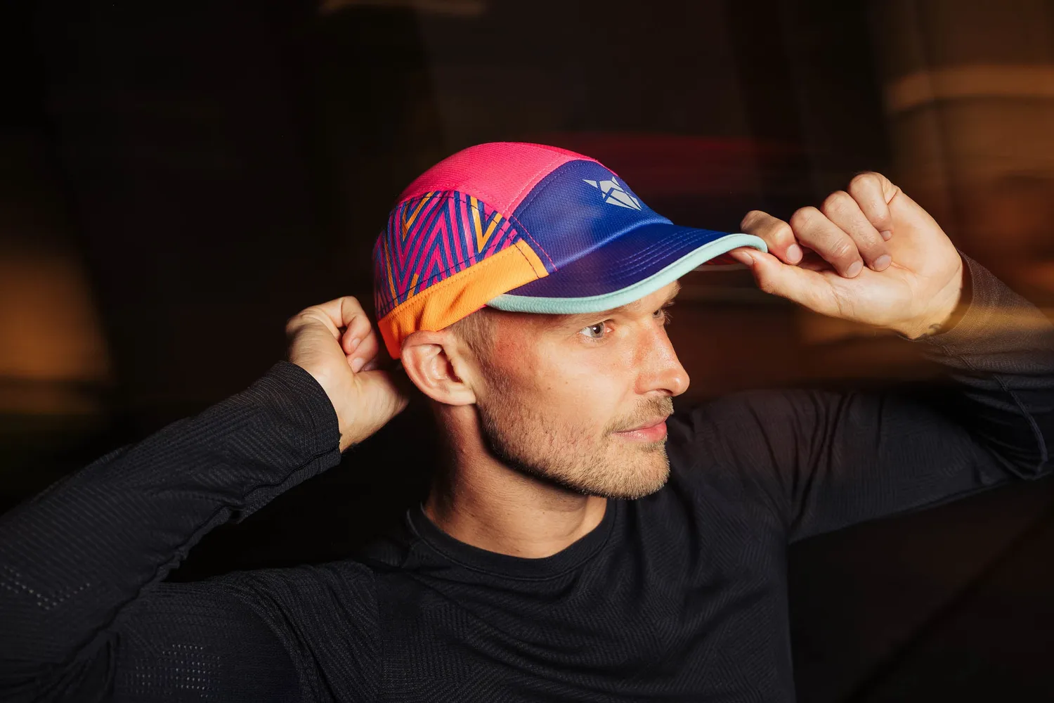 Incylence Trail Running Cap løbekasket sunset vibrance – let