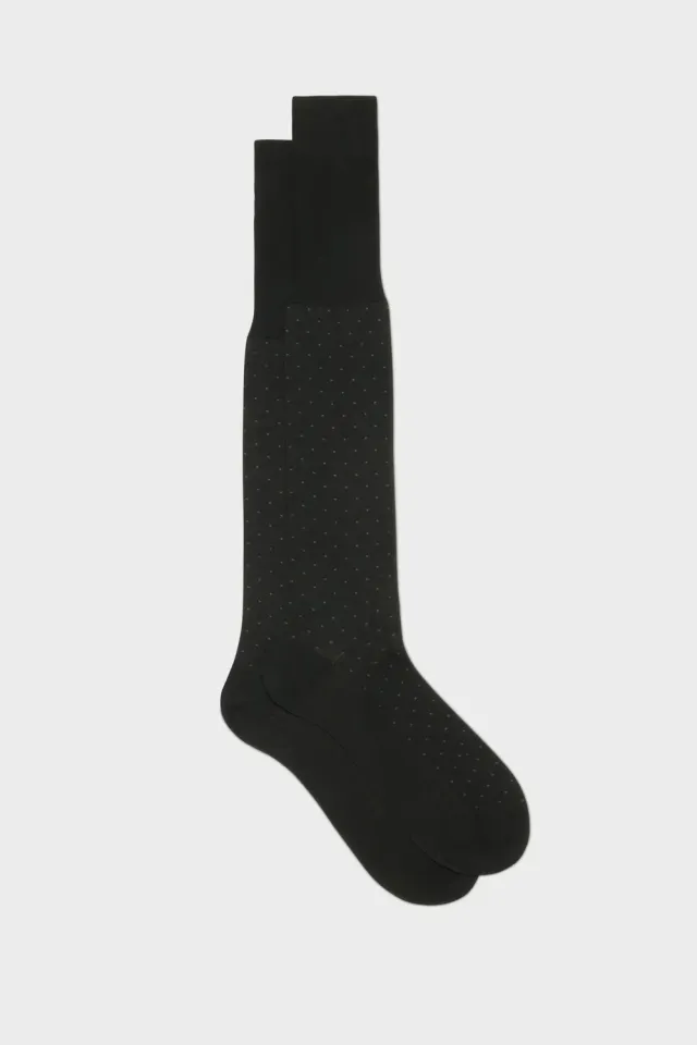 Bresciani Essentials Fabio herresokker sort prik bomuld