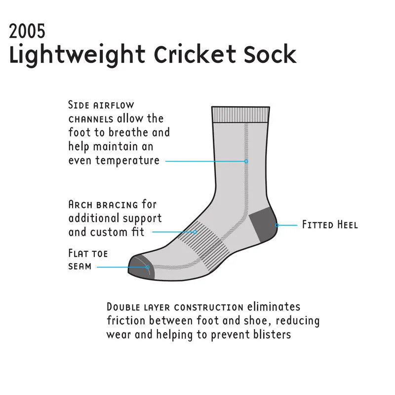 1000 Mile 2005 cricketsokker herre lette dobbeltlag uld