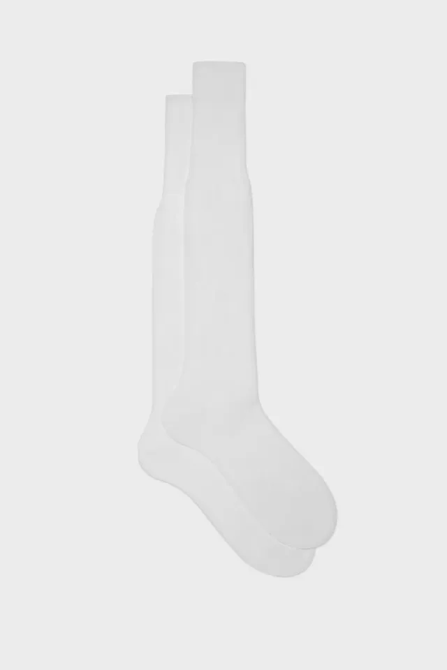 Bresciani Essentials Lorenzo herresokker hvid ensfarvet