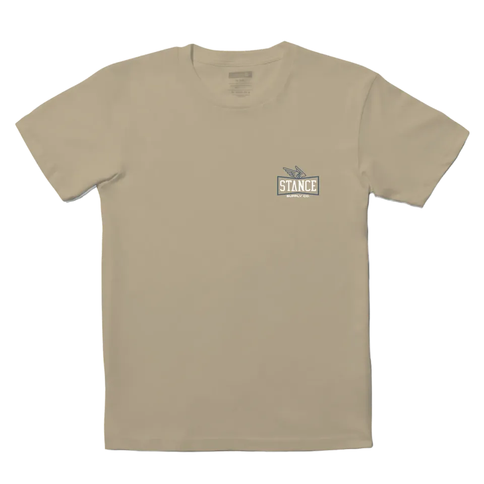 Stance Winged t-shirt khaki 100% bomuld