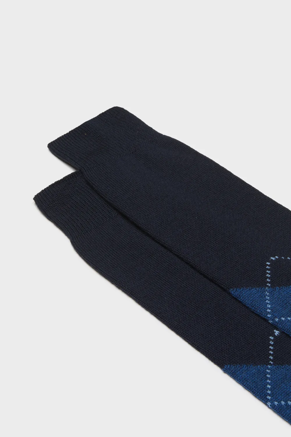 Bresciani Lapo strømper navy uld tern