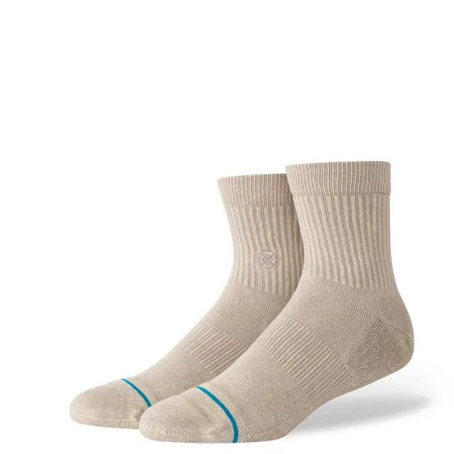 Stance Signature Wash Quarter ankelsokker String Grey kæmmet bomuld