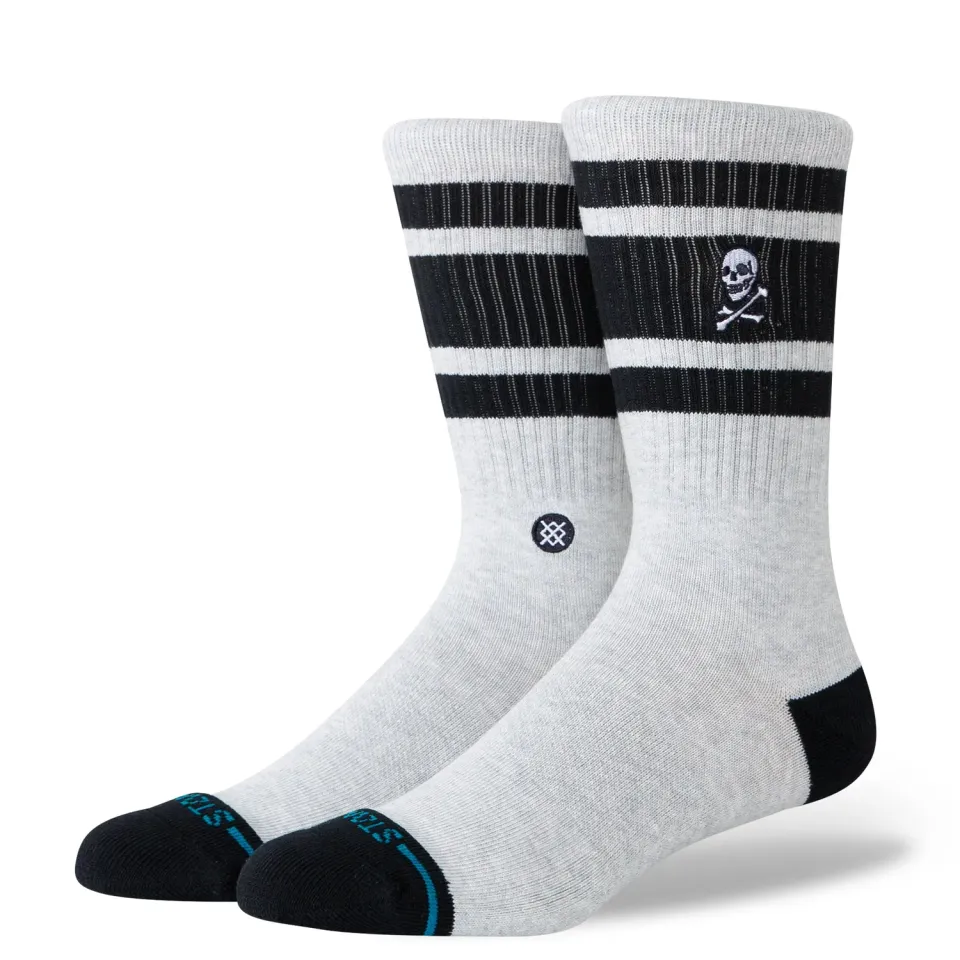Stance Boyd Skull Crew sokker heather grey