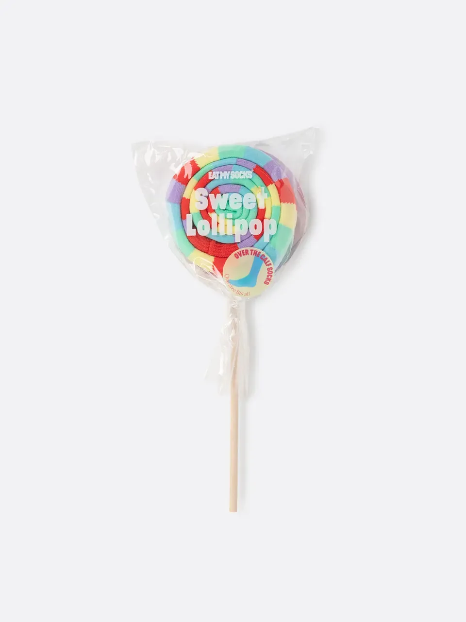Eat My Socks Sweet Lollipop strømper regnbue bomuld