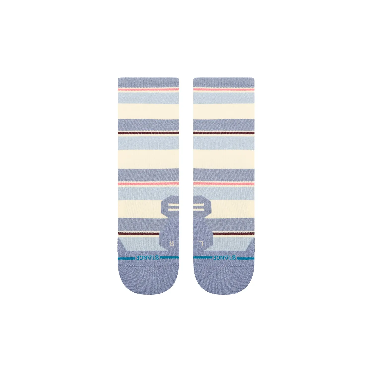 Stance Milo Light Crew løbestrømpe blå nylon