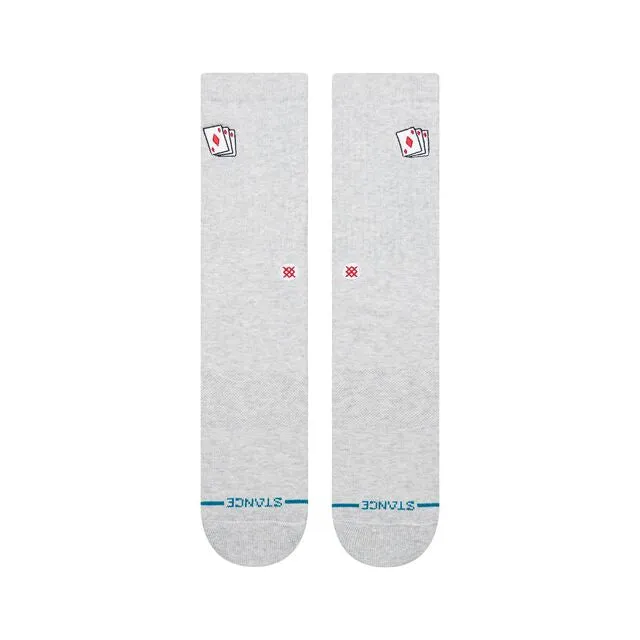 Stance Hit Me crewsokker gråmeleret bomuld medium
