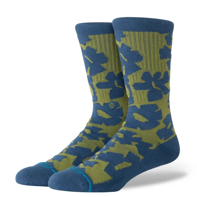 Stance Stomped Crew sokker oliven kæmmet bomuld