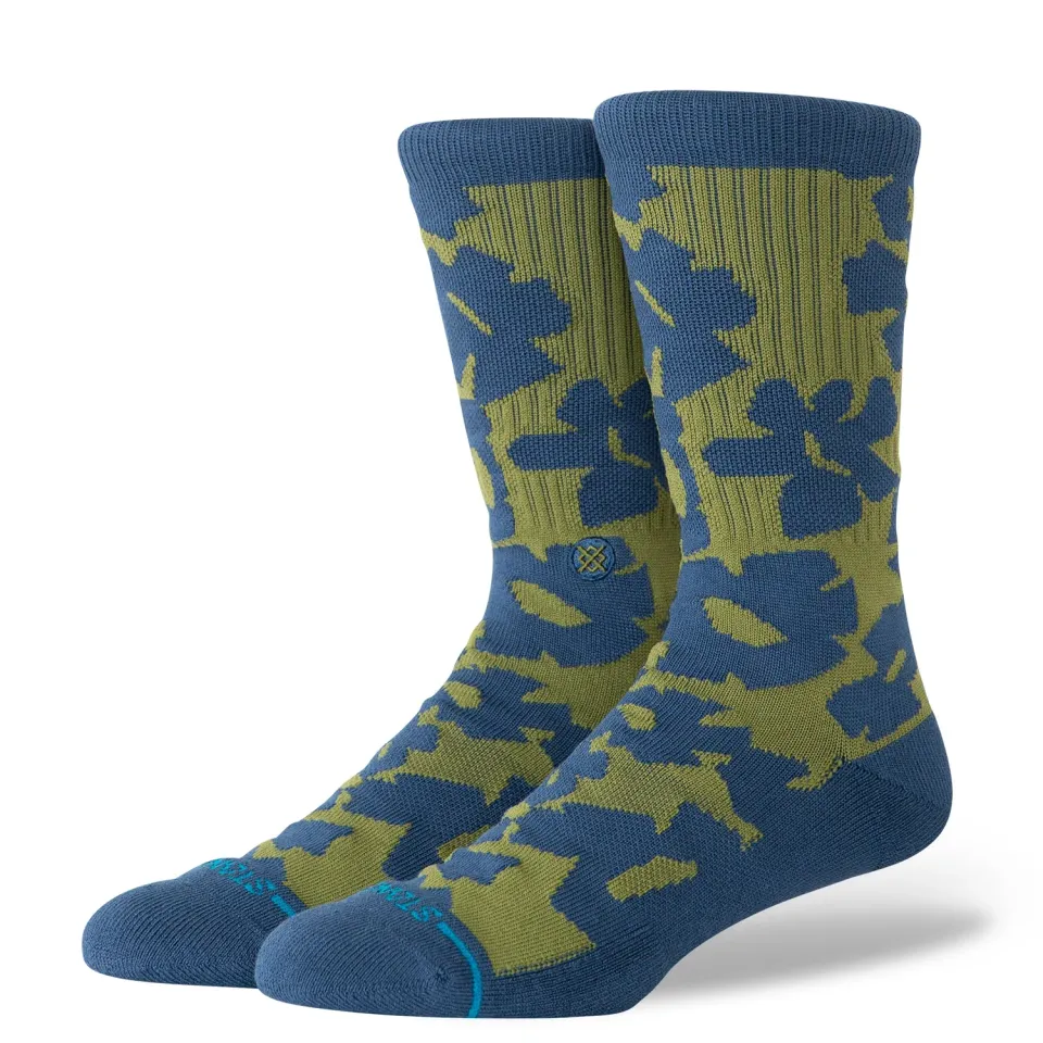 Stance Stomped Crew sokker oliven kæmmet bomuld