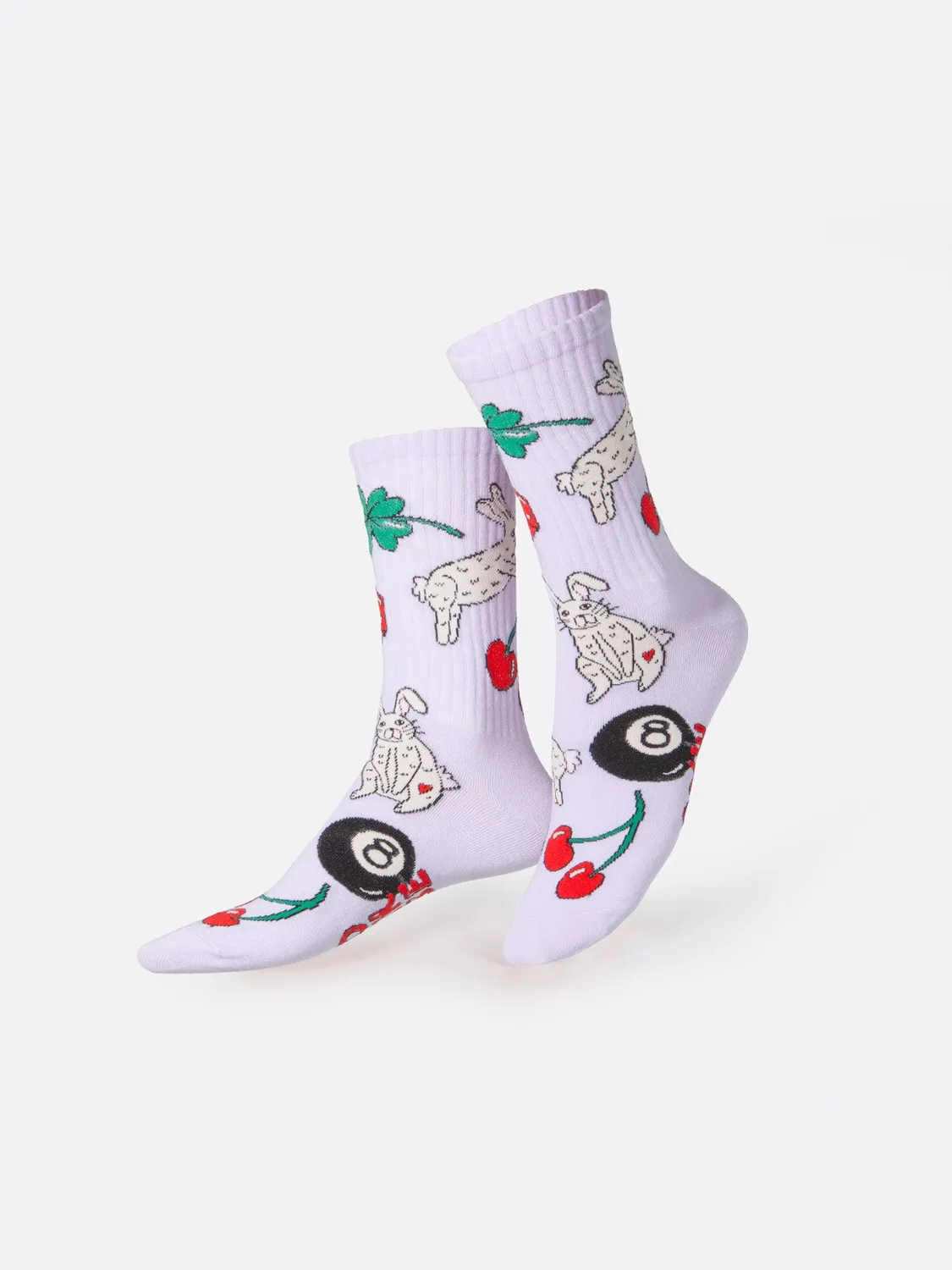 Eat My Socks Good Luck strømper lavendel held