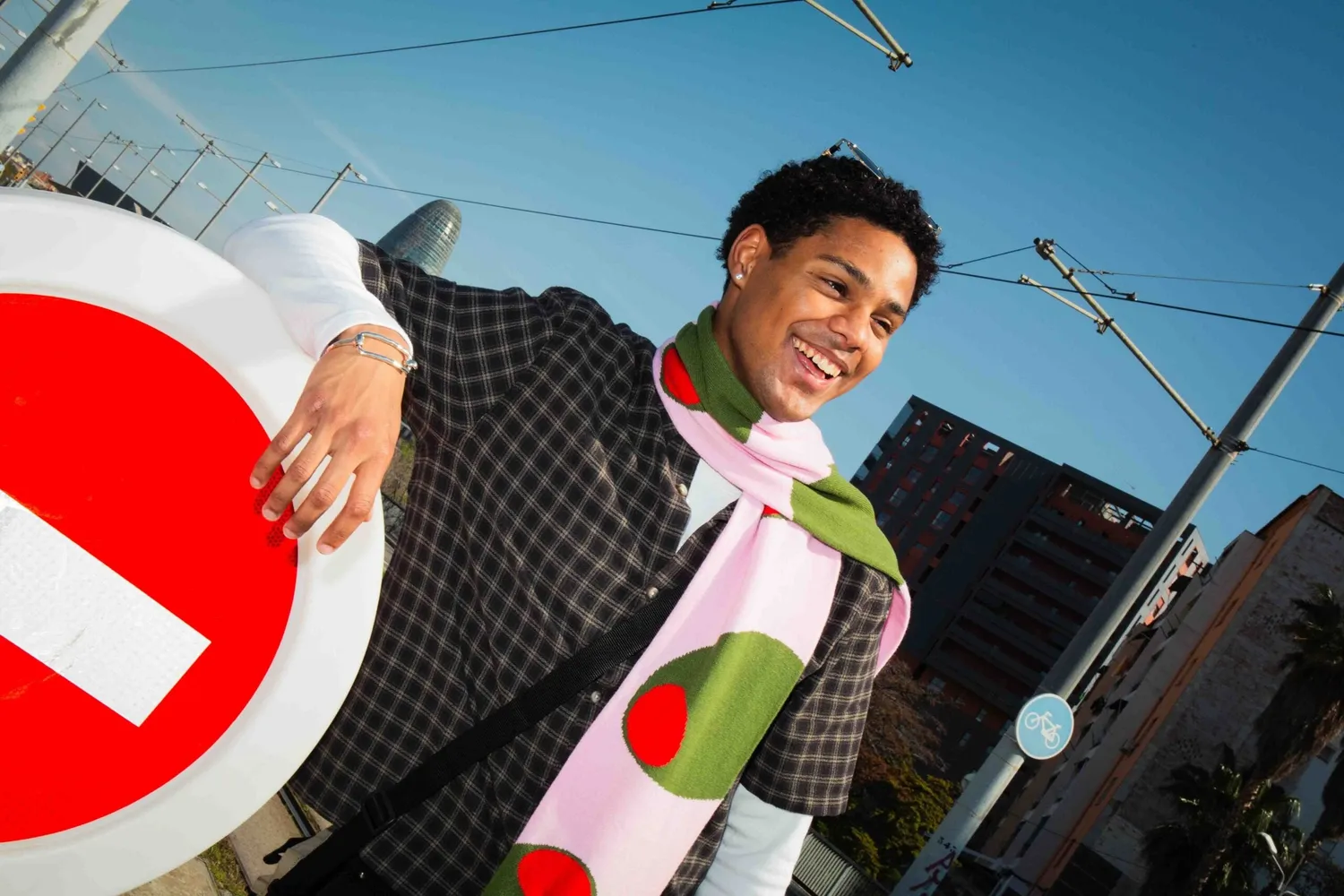 Eat My Socks Olive tørklæde oliven bomuld