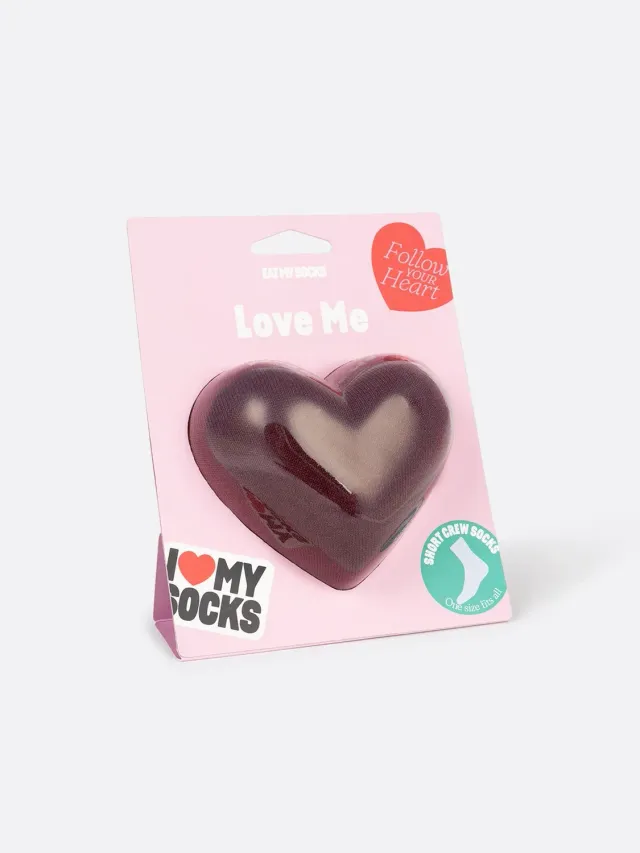 Eat My Socks Love Me Red sokker 1 par bomuld