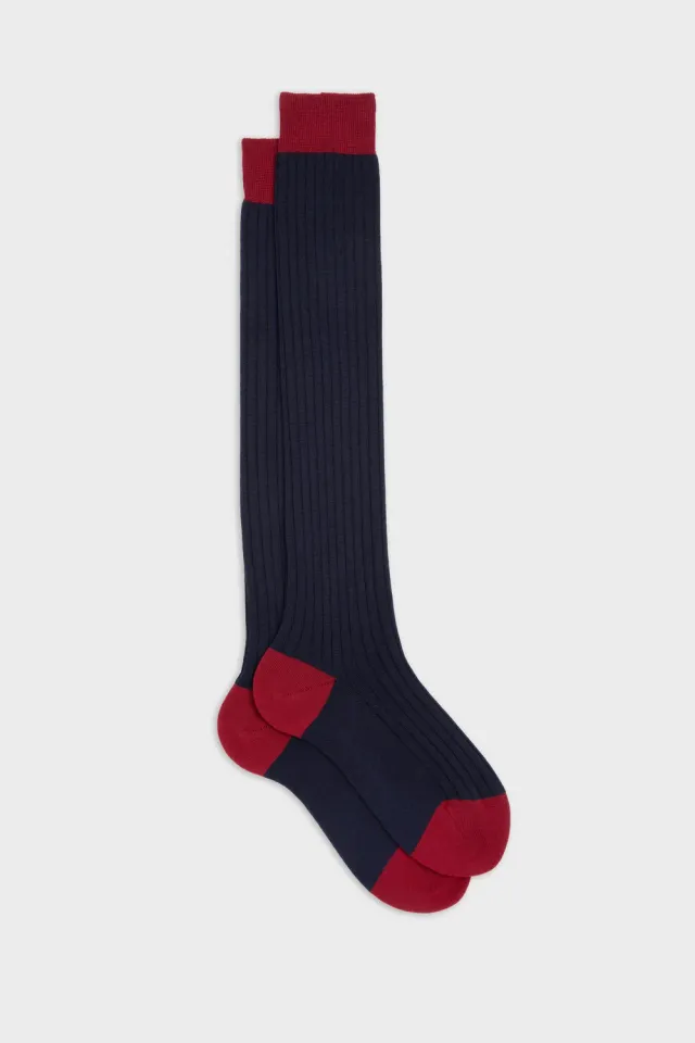Bresciani Essentials Elia herresokker navy uld