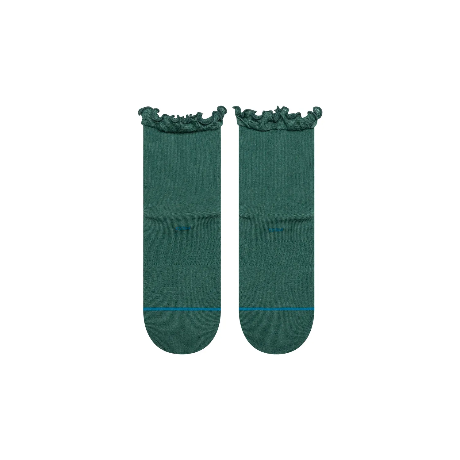 Stance Icon Ruffle Quarter sokker teal let bomuld