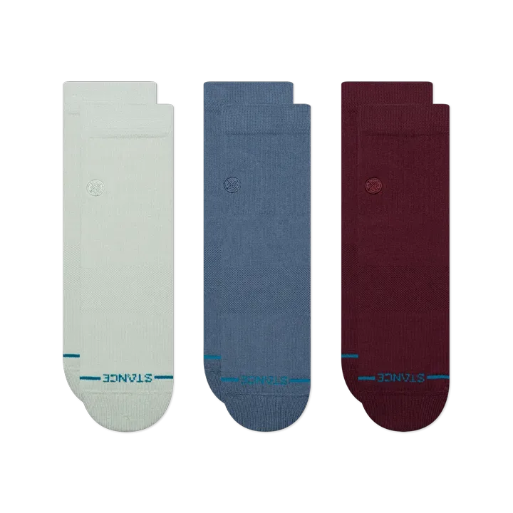 Stance Icon Quarter sokker 3-pak lyseblå bomuld