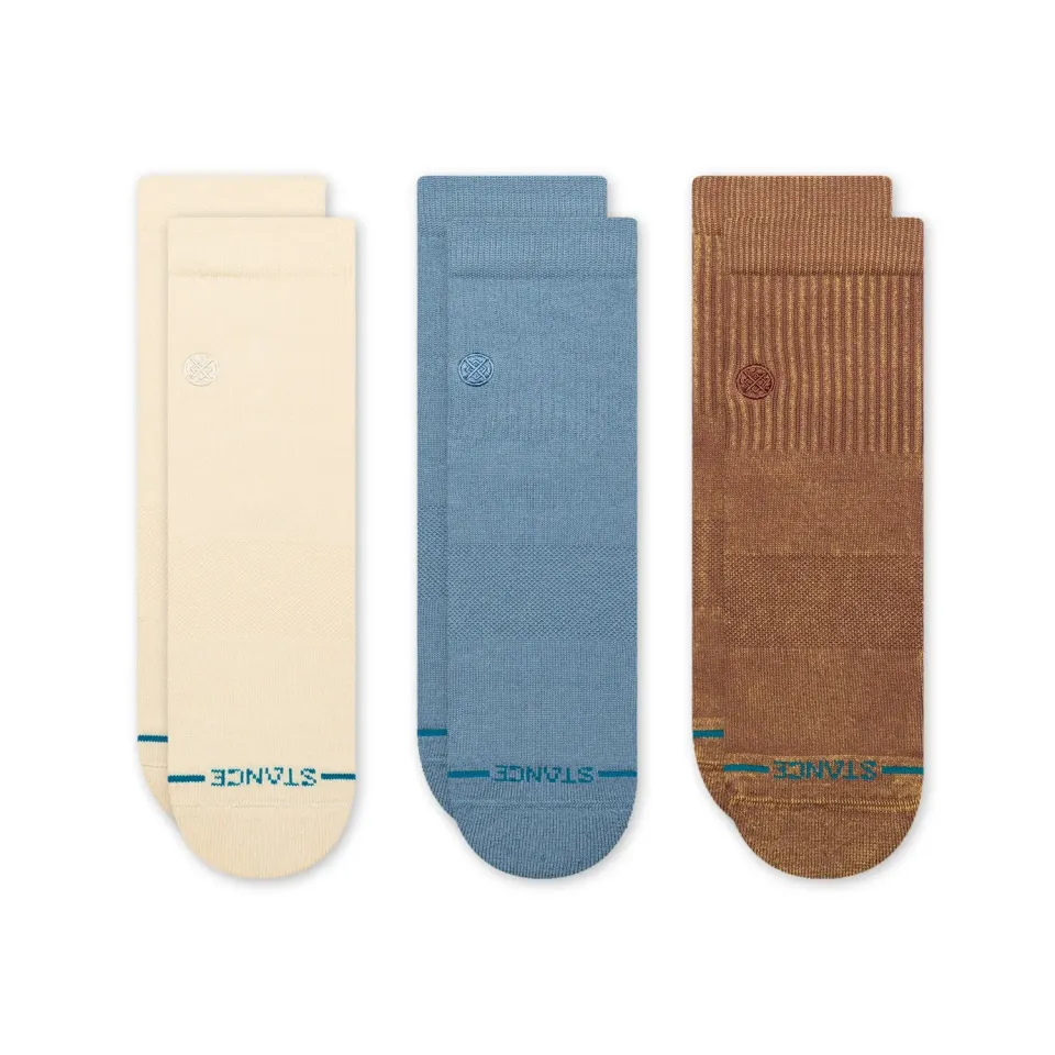 Stance Icon Quarter strømper 3-pak blå bomuld