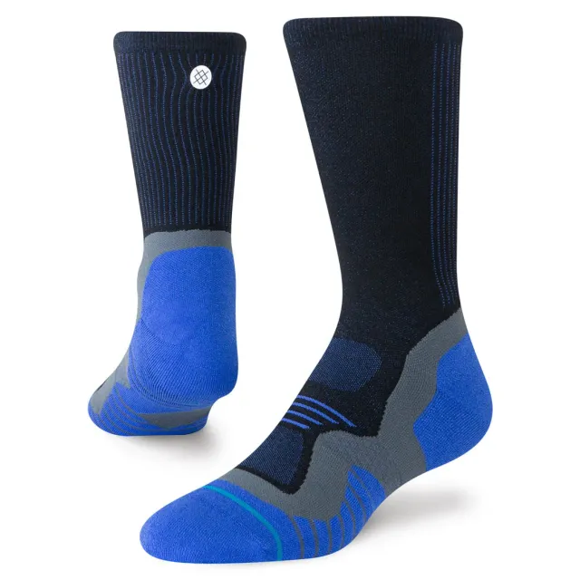 Stance Pace Light Crew løbestrømper sort grå let