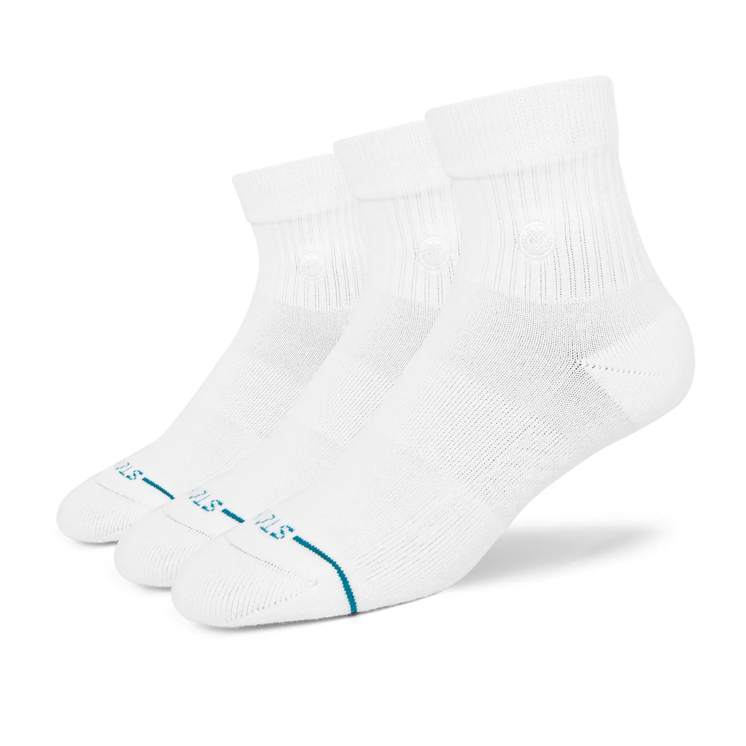 Stance Icon Quarter strømper hvid 3-pak polstret