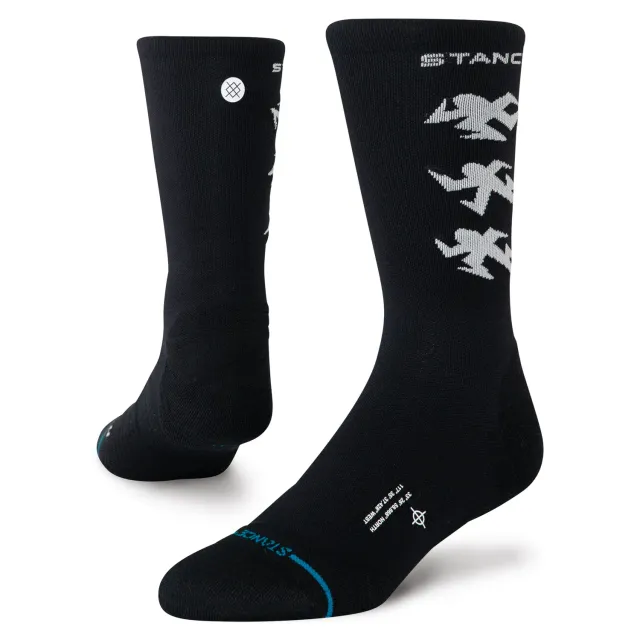 Stance Runner Light Crew løbesokker sort åndbar