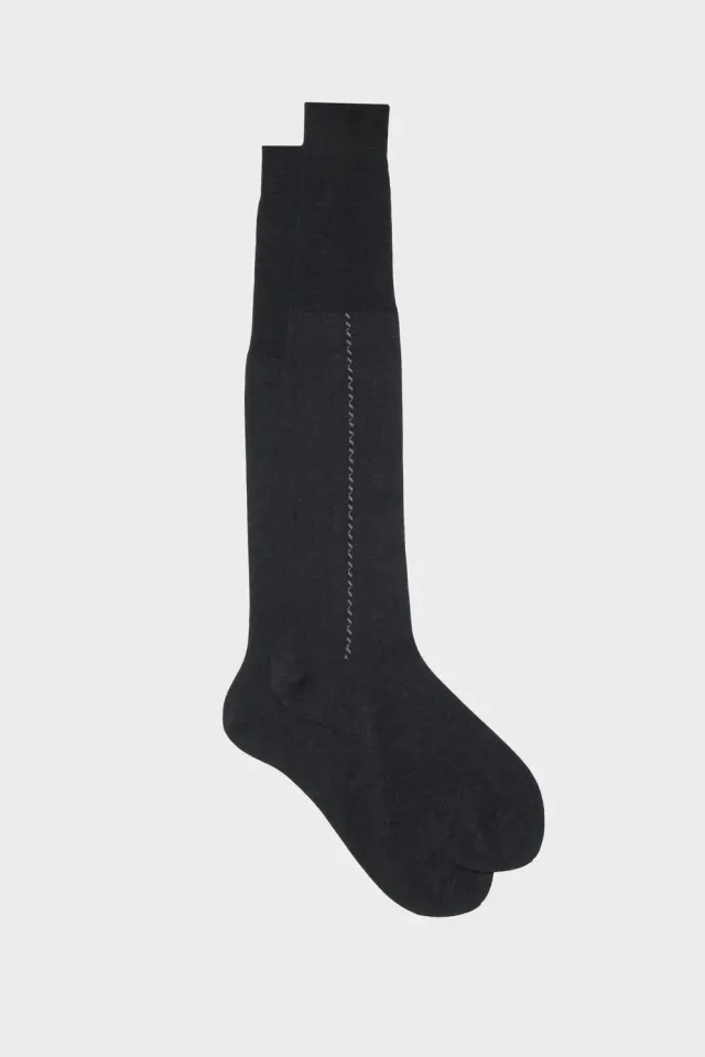 Bresciani Essentials Romeo strømper grå bomuld
