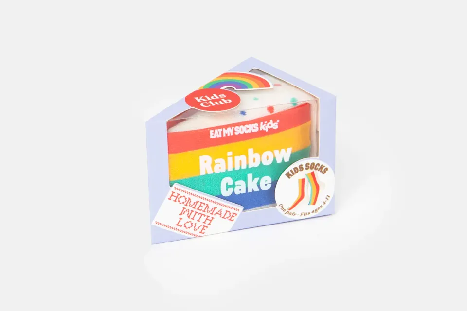 Eat My Socks Rainbow Cake Kids børnestrømper