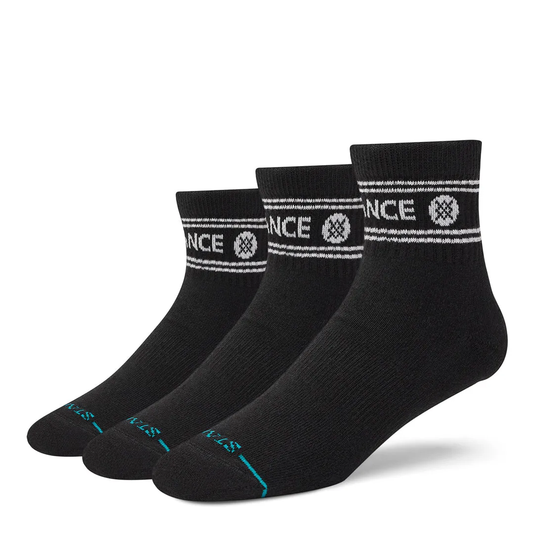 Stance Vital quarter strømper sort 3-pak medium
