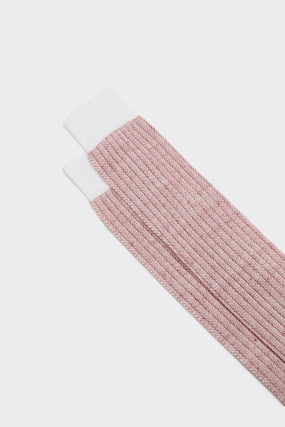 Bresciani Essentials Michele herresokker hvid-rød hør