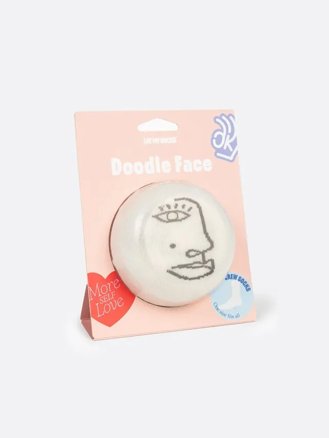 Eat My Socks Doodle Face sokker kunst 3D