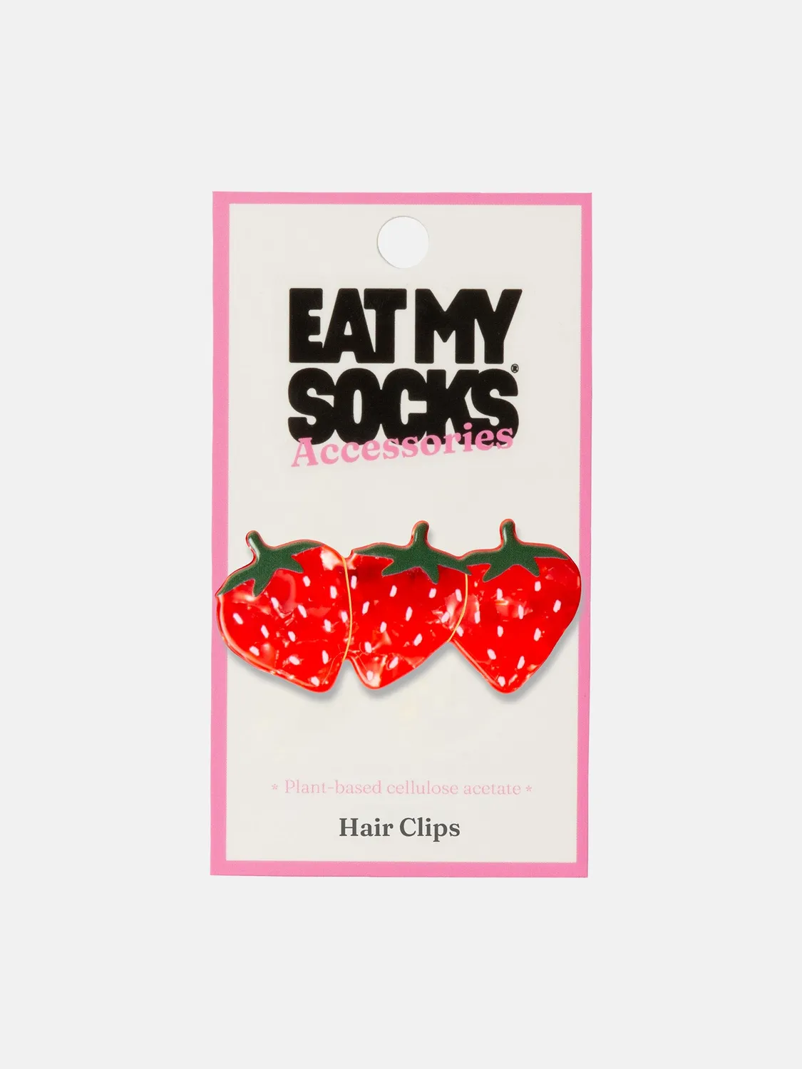 Eat My Socks Strawberry hårklemme acetat