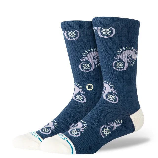 Stance Gecko crewsokker purple bomuld medium polstring