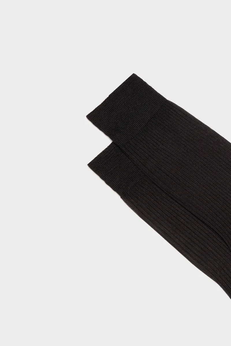 Bresciani Barbara silkestrømper sort - 100% silke