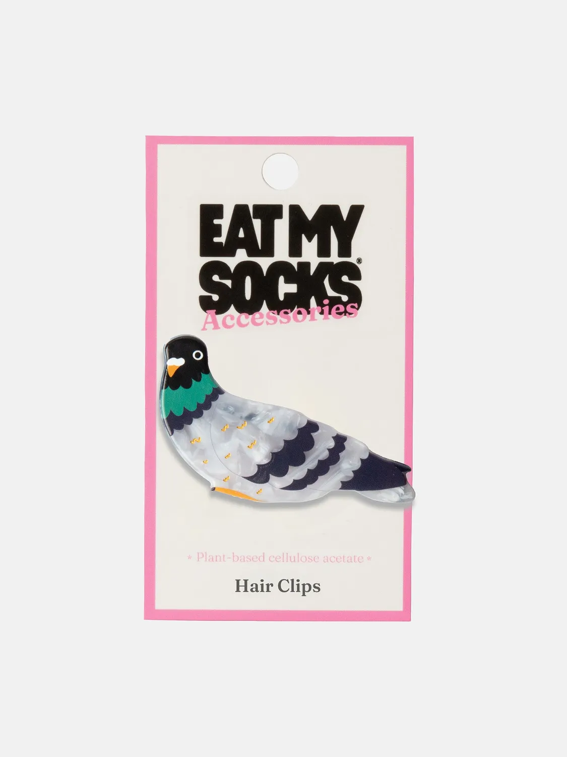 Eat My Socks Pigeon hårspænde i celluloseacetat