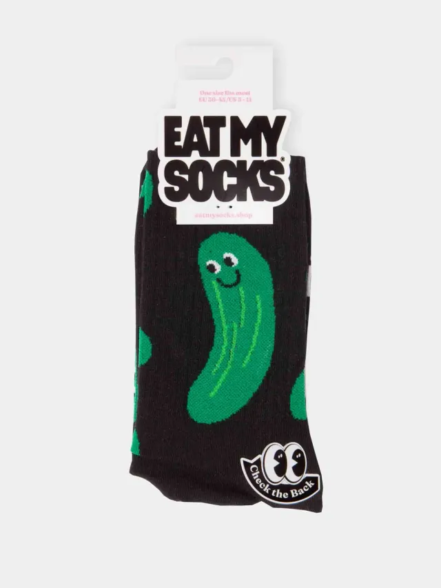 Eat My Socks Pickles Flat-Pack strømper bomuld