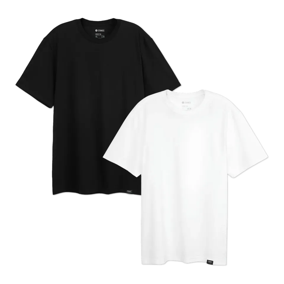 Stance All Day T-shirt sort 2-pak – 100% bomuld