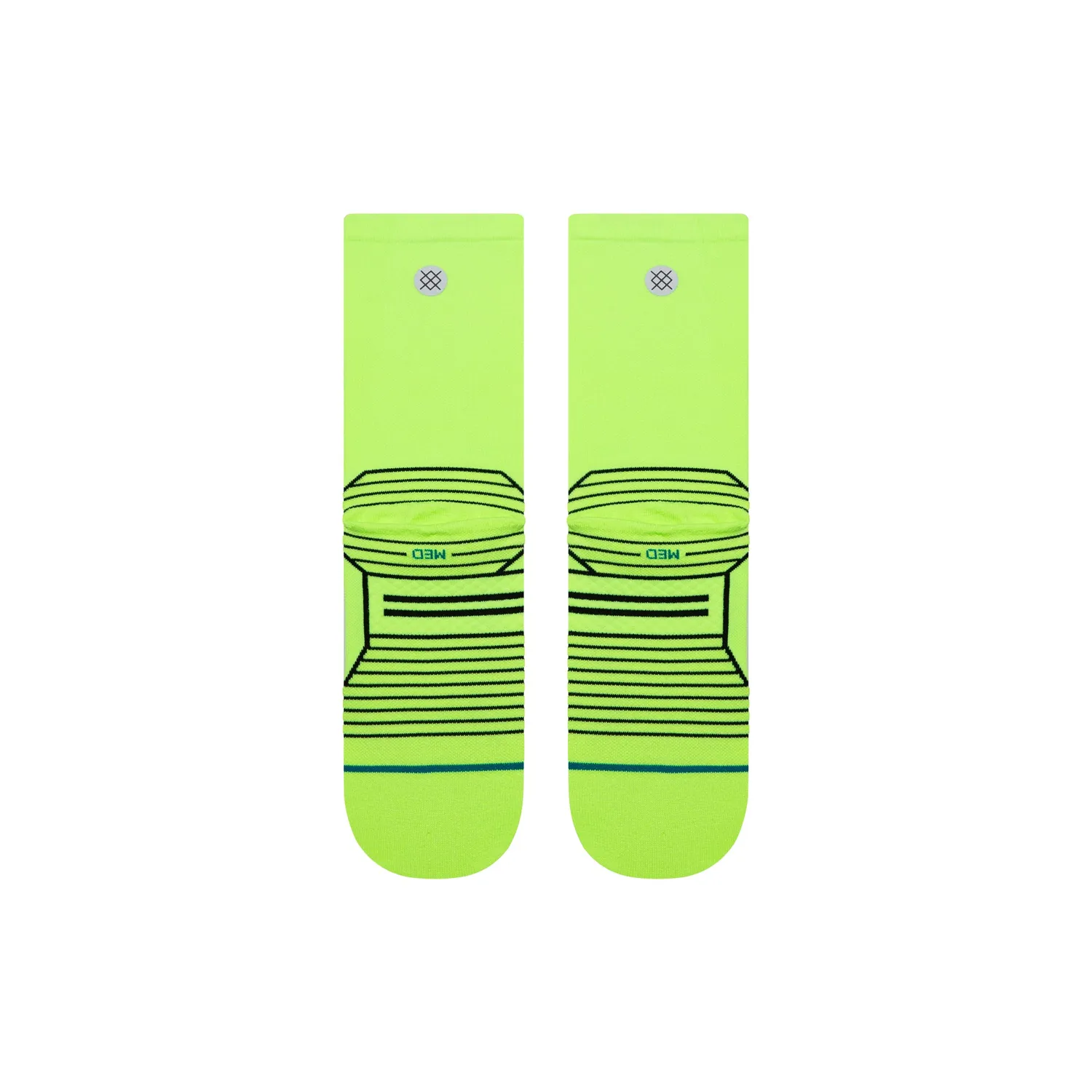 Stance Variegated Ultra Light Crew løbesokker neon green