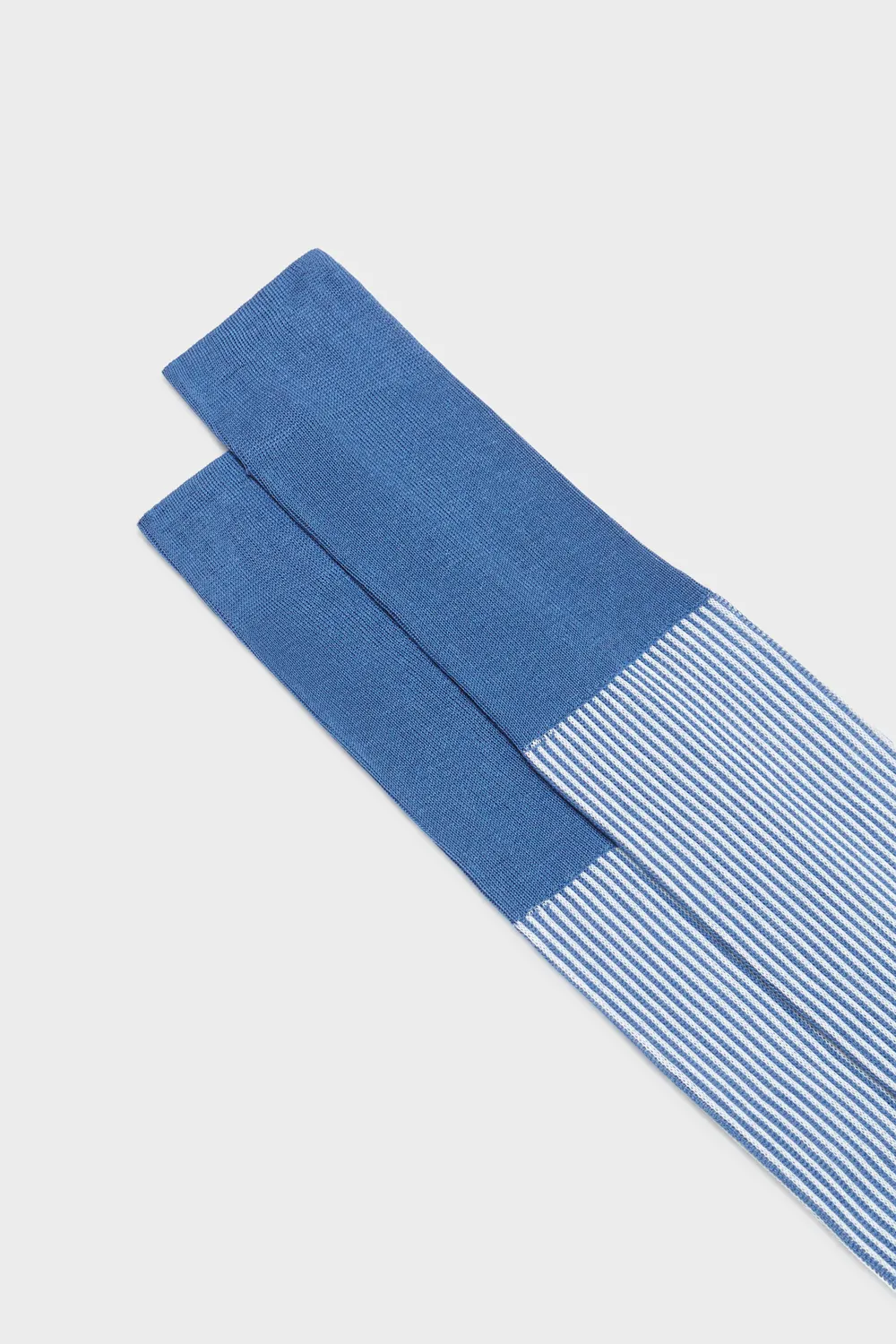 Bresciani Essentials Enea sokker cornflower-hvid bomuld 1 par