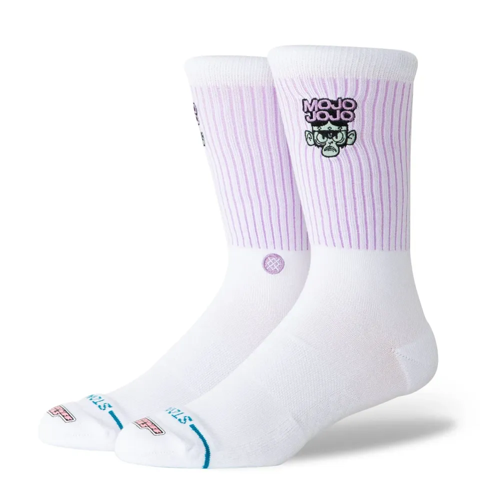 Stance Mojo Jojo Crew strømper hvid bomuld
