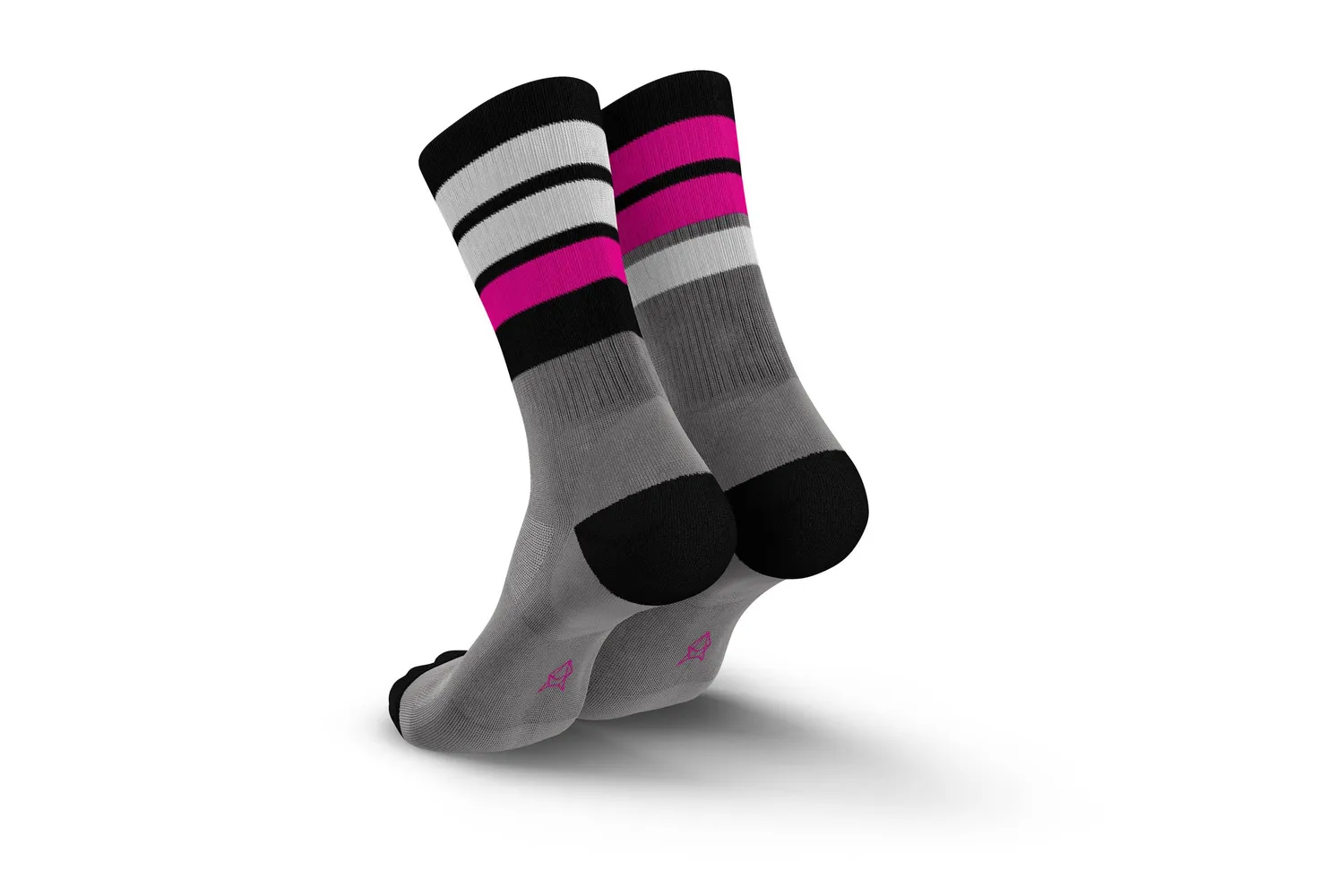 Incylence Merino Strive løbestrømper light grey pink varm