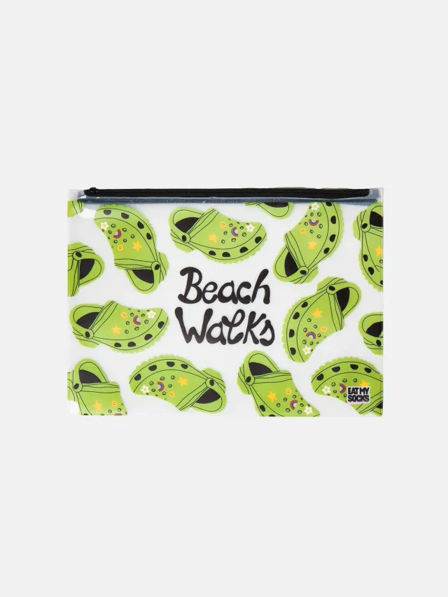 Eat My Socks Beach Walks Zip Bag toilettaske vandafvisende