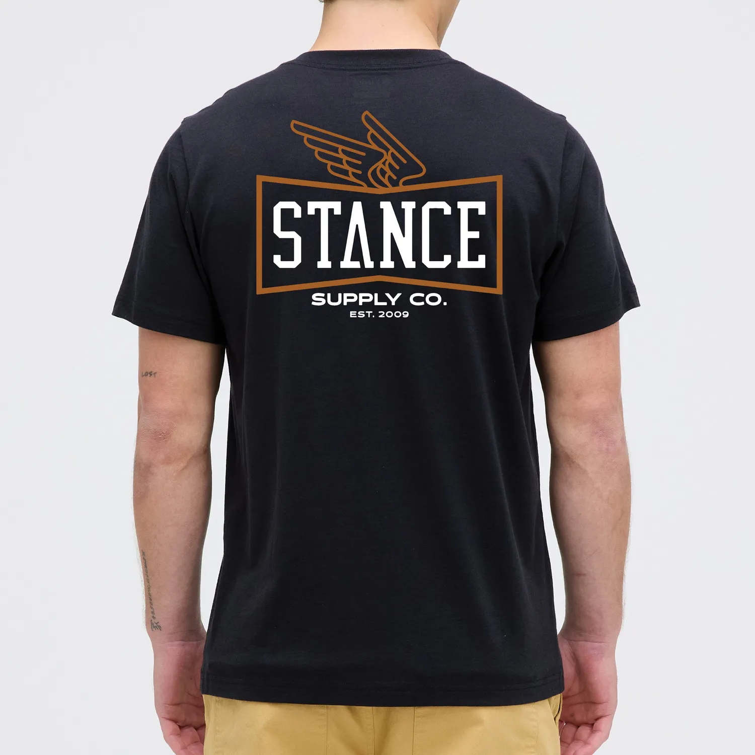 Stance Winged t-shirt sort bomuld