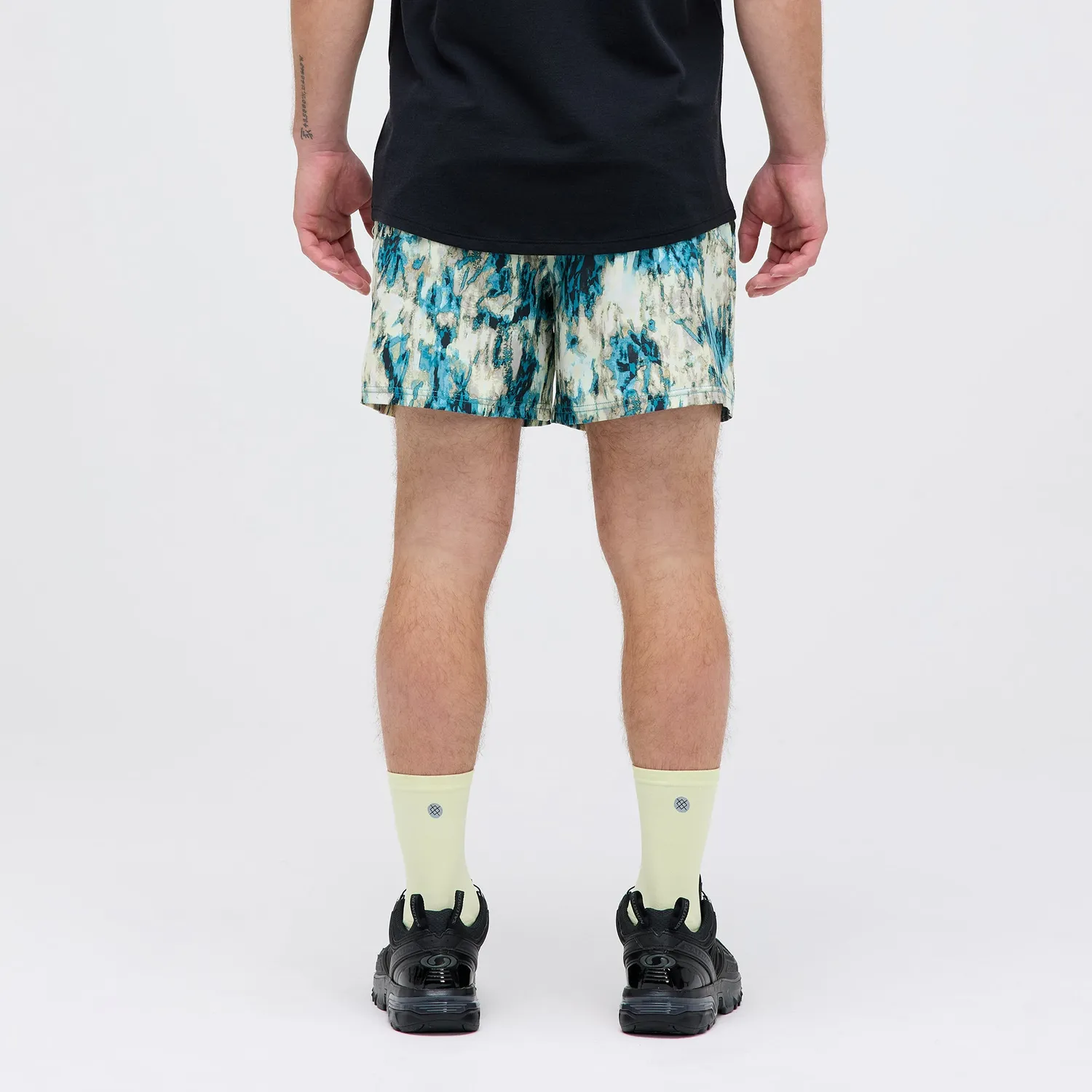 Stance Strike Run Short løbeshorts Teal Camo 5 tommer