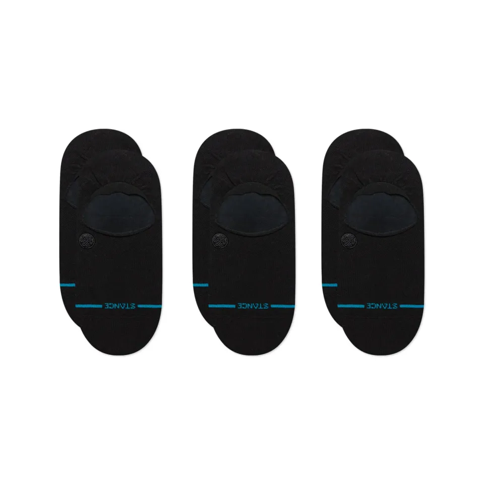 Stance Icon No Show strømper 3-pak sort let polstring