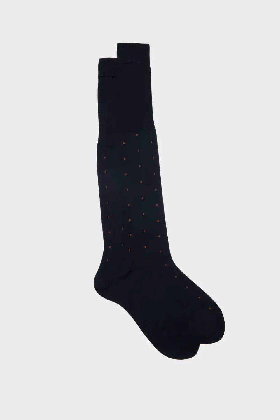 Bresciani Essentials Renato herre strømper navy-orange bomuld