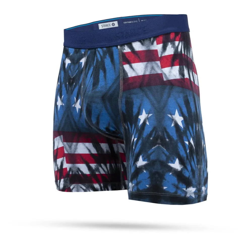 Stance Banner boxer brief blå bomuld 6 tommer