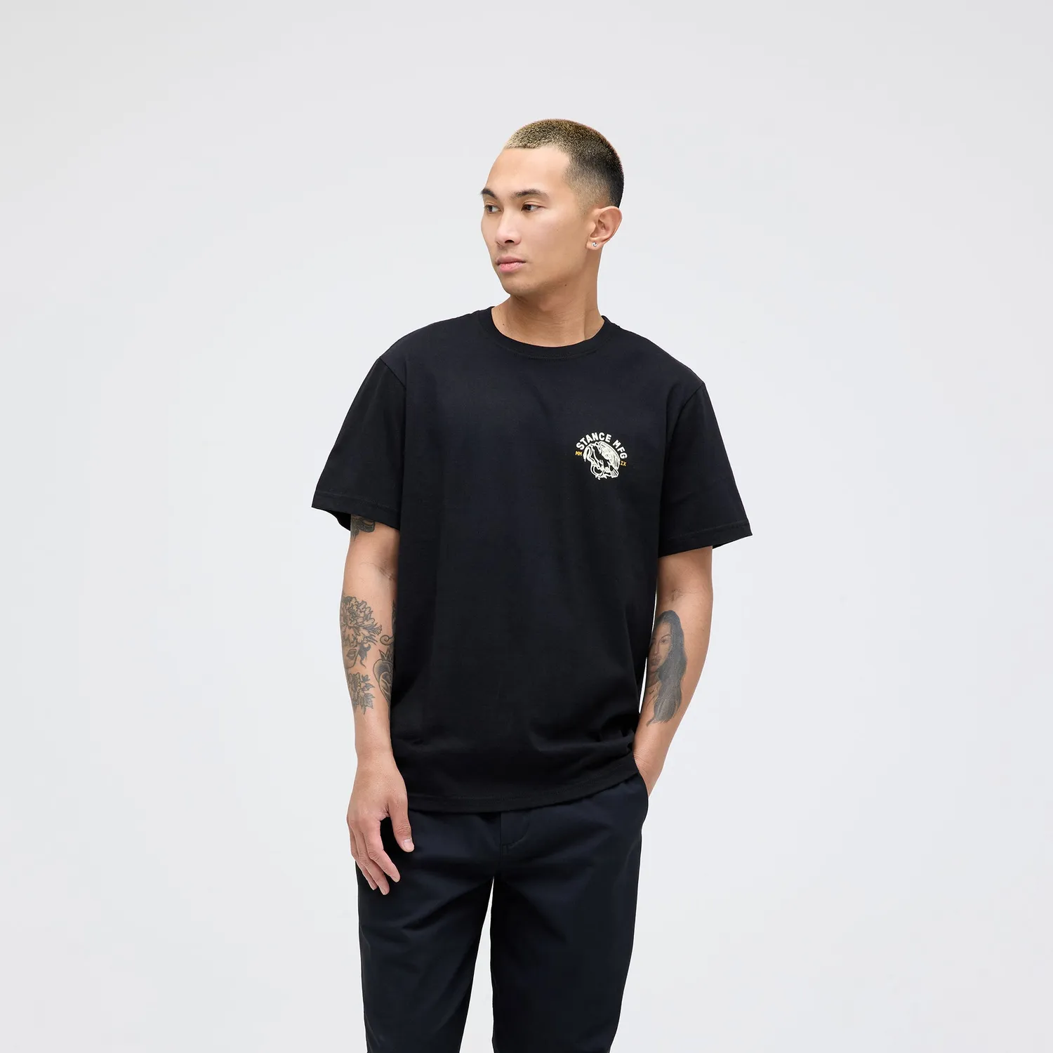 Stance Classic Prey T-shirt sort mellemvægt bomuld